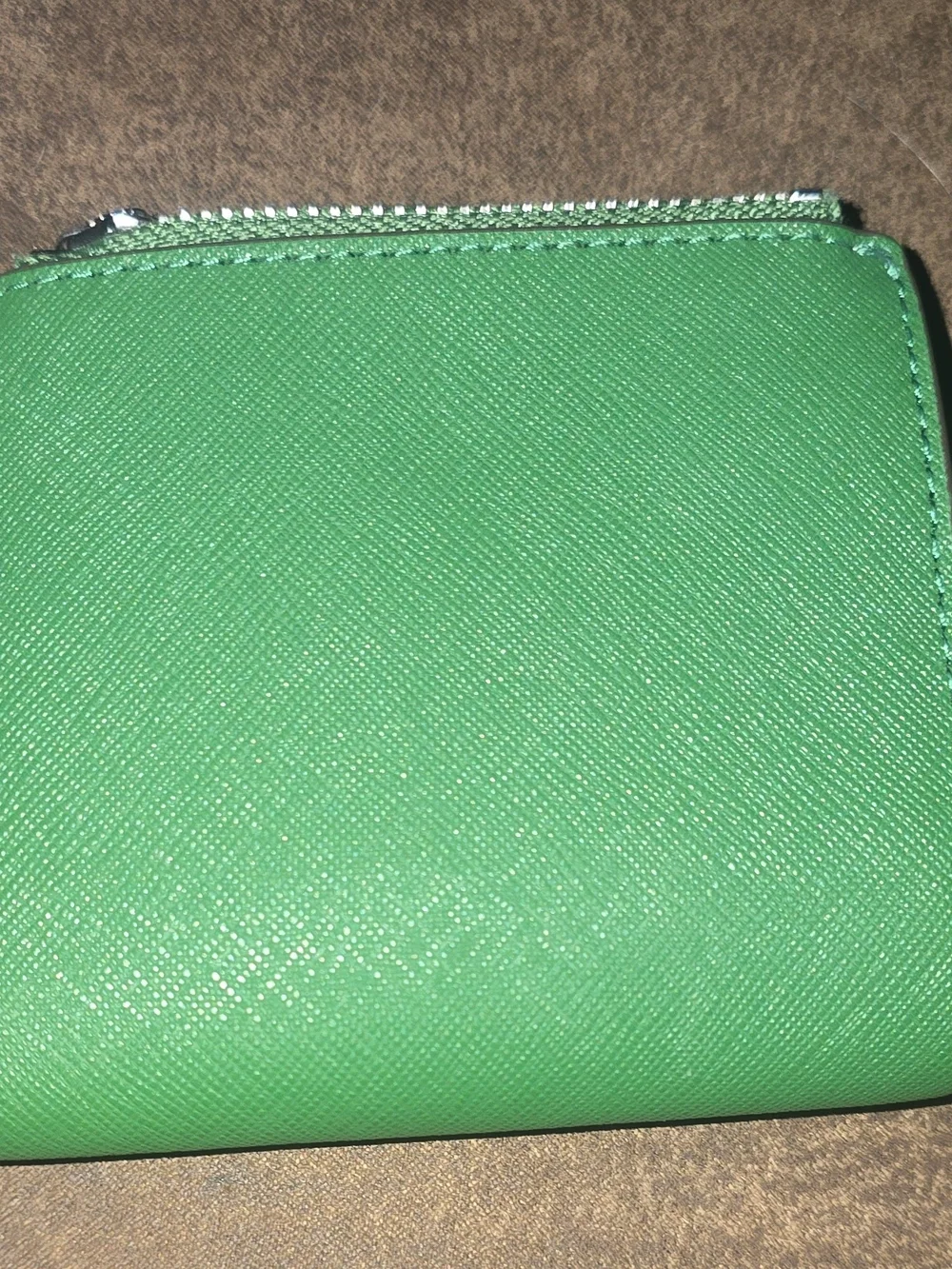 Authentic Tory Burch Robinson Mini Bifold Wallet - Green Saffiano Leather
